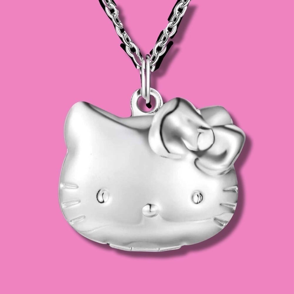 Hello kitty 925 silver necklace​​​​
